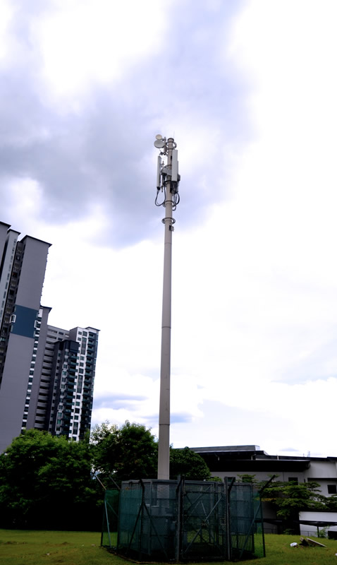 Replacement of street light poles with integrated poles within ROW